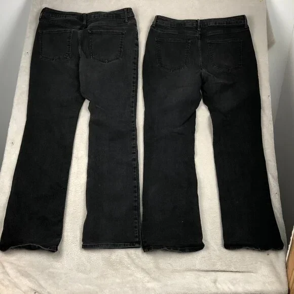 No Boundaries Womens Jeans Size 13 Lot of Two Black Denim Bootcut Leg Mid Rise - Picture 14 of 14